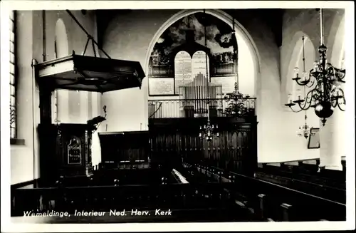 Ak Wemeldinge Zeeland Niederlande, Kircheninneres