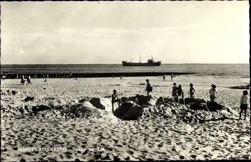 Ak Dishoek Veere Zeeland Niederlande, Strand en Zee