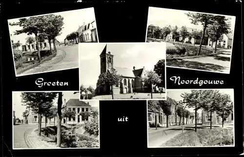 Ak Noordgouwe Schouwen Duiveland Zeeland Niederlande, Detailansichten, Kirche