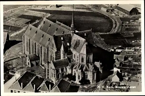 Ak Brouwershaven Zeeland, Ned. Herv. Kerk