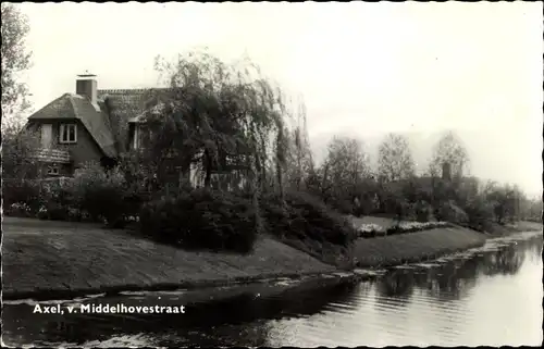 Ak Axel Zeeland Niederlande, Middelhovestraat, Haus