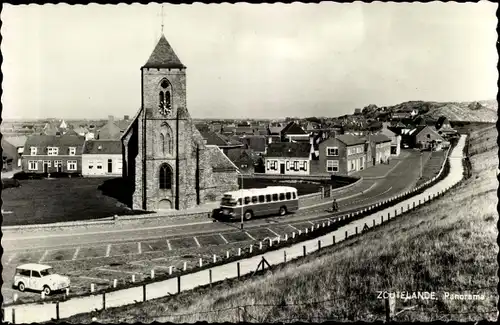 Ak Zoutelande Veere Zeeland Niederlande, Panorama, Bus