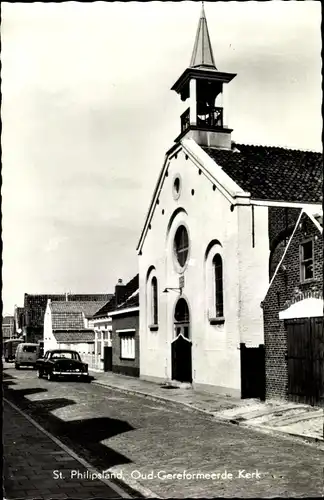 Ak Sint Philipsland Zeeland, Oud. Geref. Kerk