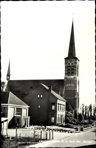 Ak Kwadendamme Borssele Borsele Zeeland Niederlande, R. K. Kerk met Burcht