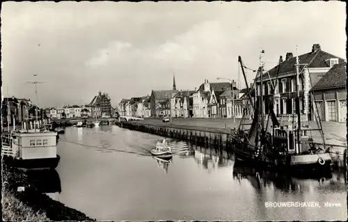 Ak Brouwershaven Zeeland, Haven