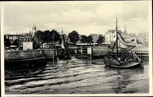 Ak Vlissingen Zeeland Niederlande, Visschershaven