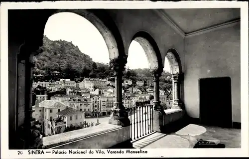 Ak Sintra Cintra Portugal, Palacio Nacional da Vila, Varanda Manuelina