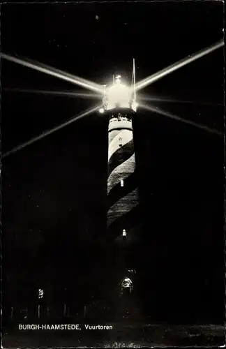 Ak Burgh Haamstede Schouwen Duiveland Zeeland Niederlande, Leuchtturm, Vuurtoren