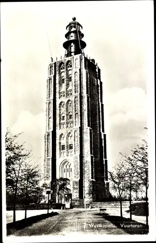 Ak Westkapelle Zeeland, Vuurtoren