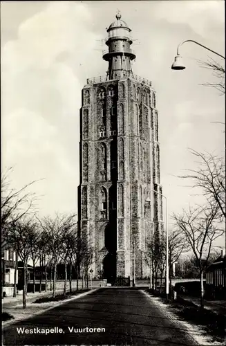 Ak Westkapelle Walcheren Zeeland, Vuurtoren