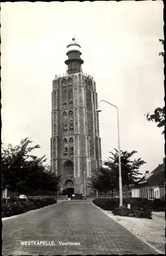 Ak Westkapelle Walcheren Zeeland, Vuurtoren