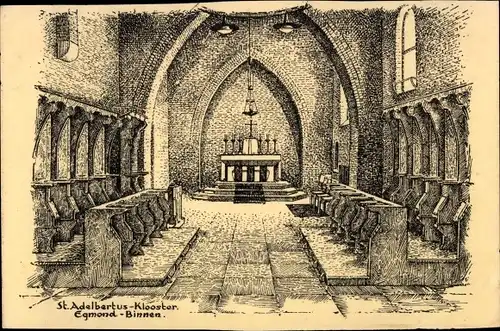 Künstler Ak Egmond Nordholland Niederlande, St. Adelbertus Klooster