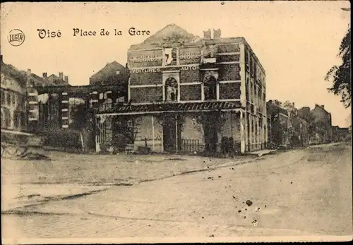 Ak Visé Wallonien Lüttich, Place de la Gare