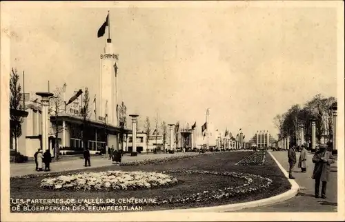 Ak Bruxelles Brüssel, Exposition 1935, Allee du Centenaire Eeuwfeestlaan