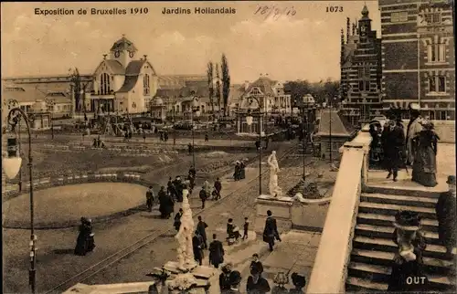 Ak Bruxelles Brüssel, Exposition 1910, Jardin Hollandais