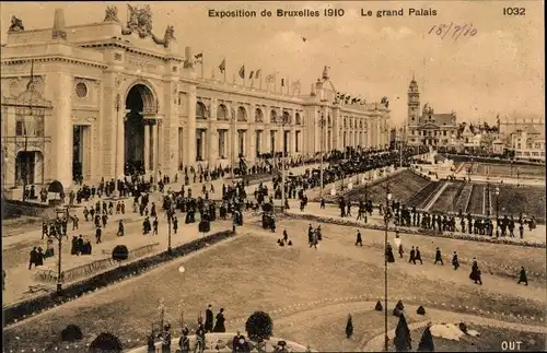 Ak Bruxelles Brüssel, Exposition 1910, Le grand Palais