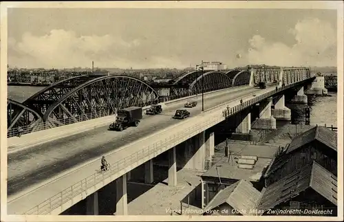 Ak Zwijndrecht Südholland Niederlande, Blick auf die Verkehrsbrücke, Maas