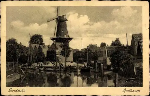Ak Dordrecht Südholland Niederlande, Spuihaven, Molen