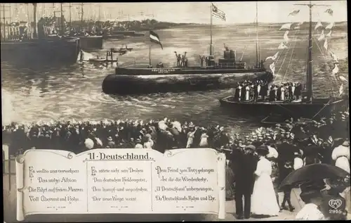 Ak U-Boote Deutschland, Unterseeboot, Zuschauer, EAS 2965