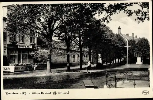 Ak Xanten am Niederrhein, Markt, Ehrenmal, Dom Café