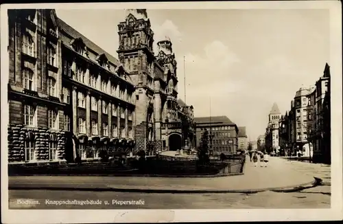 Ak Bochum im Ruhrgebiet, Knappschaftsgebäude, Pieperstraße