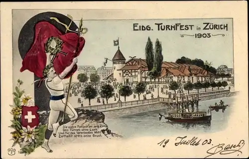 Ak Zürich Stadt Schweiz, Eidgenössisches Turnfest 1903