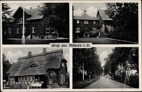 Ak Ahlhorn Großenkneten in Niedersachsen, Gartenpartien, Straßenansicht