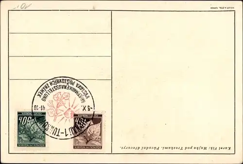 Künstler Ak Turnov Turnau Reg. Reichenberg, Briefmarkenausstellung 1941