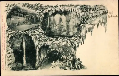 Ak Grüne Iserlohn im Märkischen Kreis, Dechenhöhle, Innenansicht