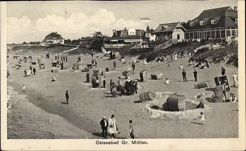 Ak Mielno Groß Möllen Großmöllen Pommern, Strand