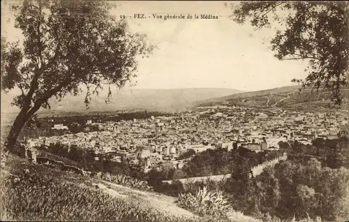 Ak Fès Fez Marokko, Vue generale de la Medina