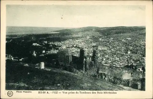 Ak Fès Fez Marokko, Une prise du Tombeau des Rois Merenides