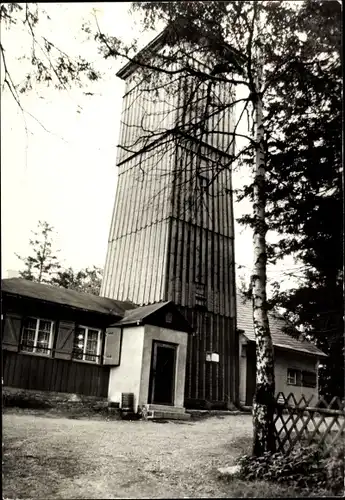 Ak Lauter Bernsbach im Erzgebirge Sachsen, Aussichtsturm Morgenleithe, Gaststätte