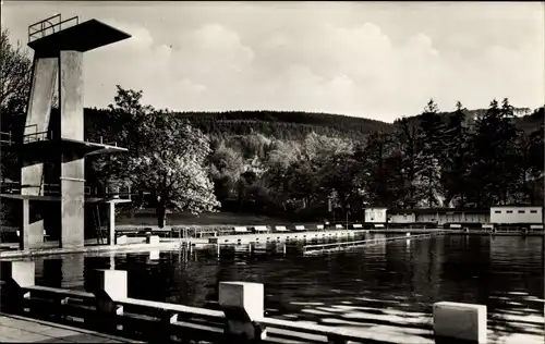 Ak Friedrichroda im Thüringer Wald, Schwimmbad