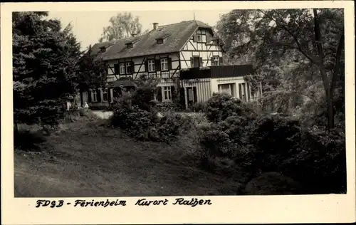 Foto Ak Rathen an der Elbe Sächsische Schweiz, FDGB-Ferienheim, Fachwerkhaus