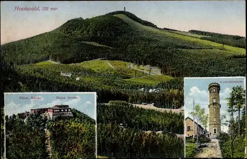 Ak Oybin in der Oberlausitz, Zittauer Gebirge, Hochwald, Hvozd, Böhmische Baude, Sächs. Baude