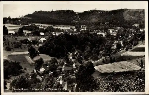 Ak Lückendorf Oybin Oberlausitz, Ort mit Zittauer Gebirge