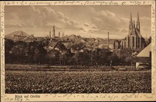 Ak Görlitz in der Lausitz, Teilansicht