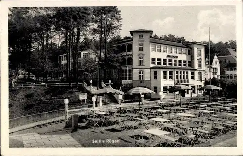 Ak Ostseebad Sellin auf Rügen, Gaststätte Pension