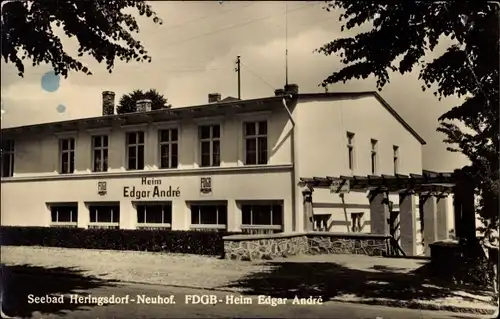 Ak Ostseebad Neuhof Heringsdorf, Partie am FDGB Heim Edgar André