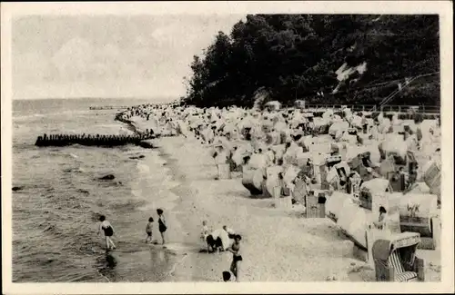Ak Ostseebad Sellin auf Rügen, Strandleben
