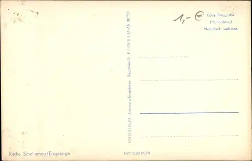 Ak Schellerhau Altenberg im Erzgebirge, Kirche