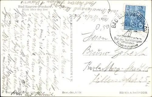 Ak Bad Saarow Pieskow in der Mark, Blick über den See