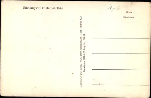 Ak Hinternah Schleusingen Thüringen, Ortsansicht