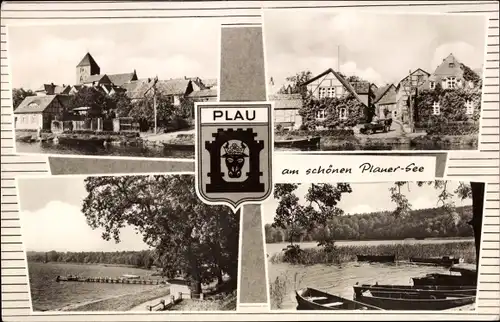 Ak Plau am See Mecklenburg, Ortsansicht