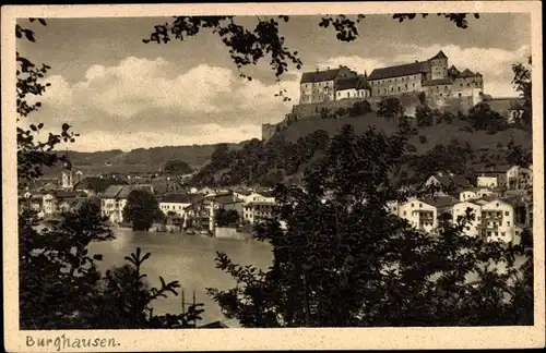 Ak Burghausen an der Salzach Oberbayern, Ortsansicht