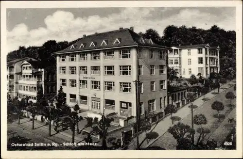 Ak Ostseebad Sellin auf Rügen, Schloss am Meer