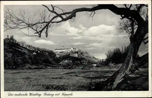 Ak Würzburg am Main Unterfranken, Festung mit Käppele