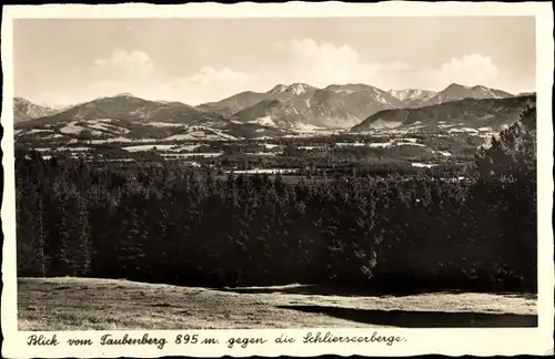 Ak Warngau in Oberbayern, Taubenberg, Blick gegen die Schlierseerberge