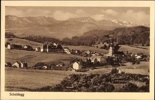 Ak Scheidegg im Allgäu, Ortsansicht